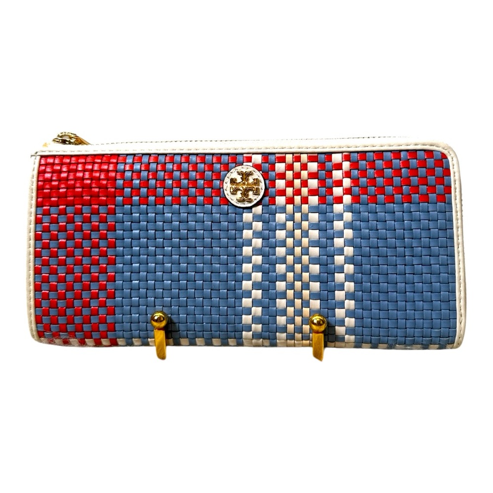 TORY BURCH EMERSON WOVEN ZIP CONTINENTAL WALLET (NWT) - Picture 13 of 13